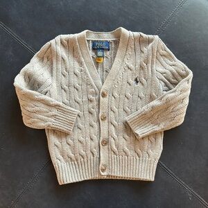 Polo by Ralph Lauren Kid’s Gray Cable Knit Sweater